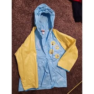 Vintage 2005 Nickelodeon Youth Sponge Bob Rain Coat. Blue Yellow. One‎ Size